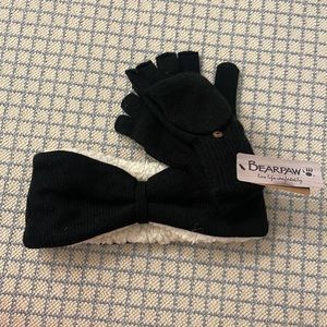 NWT bearpaw headband and glove set